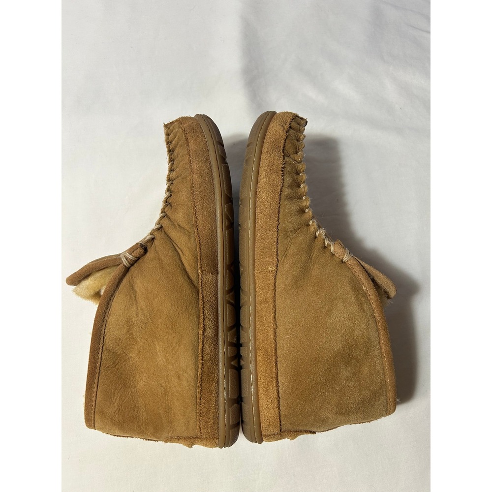 L.L. Bean Wicked Good Slippers Boot Moc Brown Shearling Lined Men's Size 8 - Picture 5 of 9